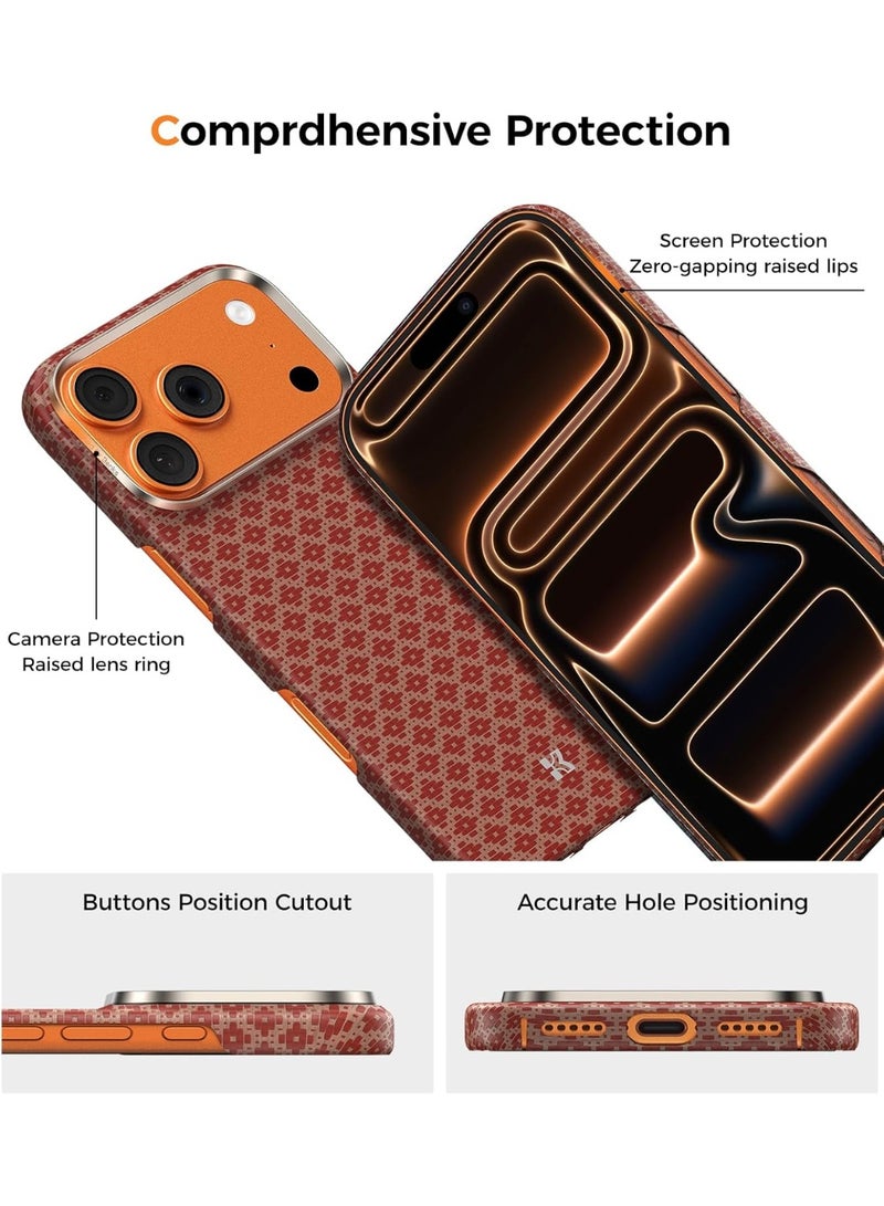 بينكس جراب Benks Armorgrid المميز لهاتف iPhone 17 Pro، متوافق مع زر التحكم بالكاميرا، ومتوافق مع MagSafe، جراب حماية عسكري مصنوع من ألياف كيفلر من دوبونت - Image 3